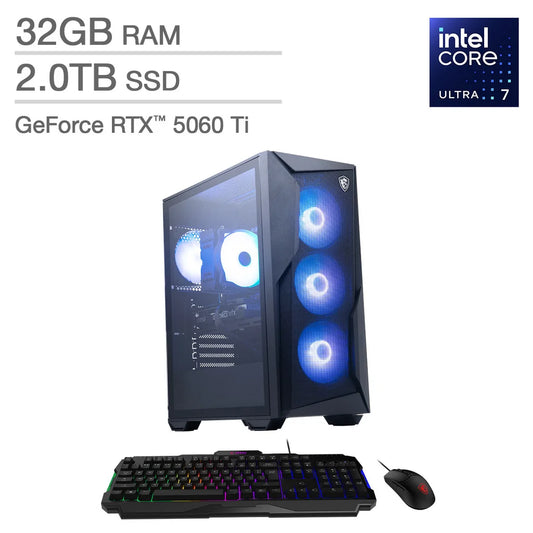 MSI Codex R2 Gaming Desktop – Intel Core Ultra 7 265 - GeForce RTX 5060 Ti 16GB – 32GB RAM – 2TB – Windows 11